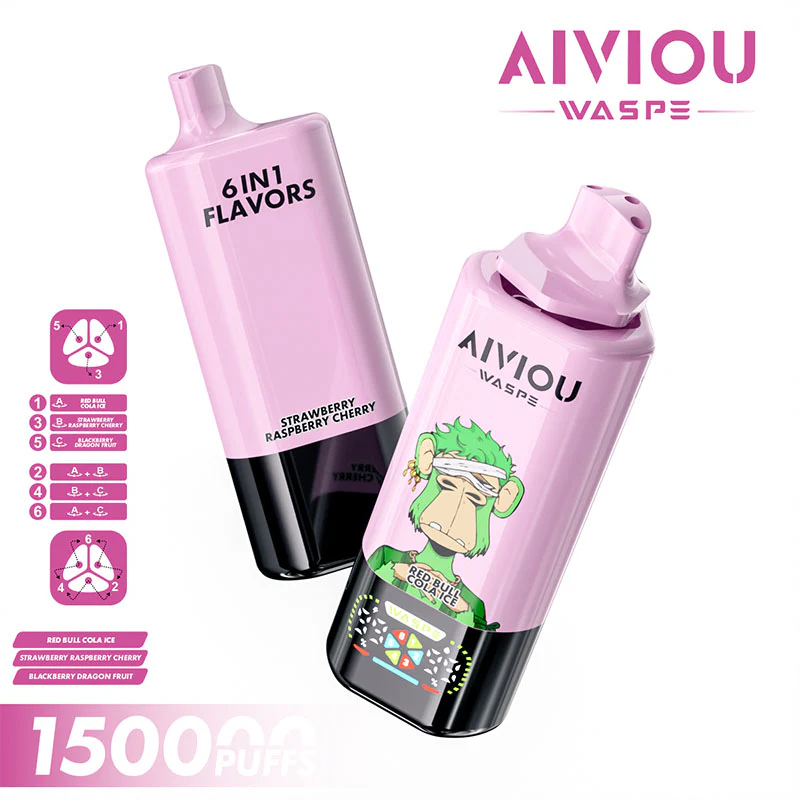 WASPE AIVIOU 150000 Puffs 6in1 Flavors Disposable Vape - Image 5