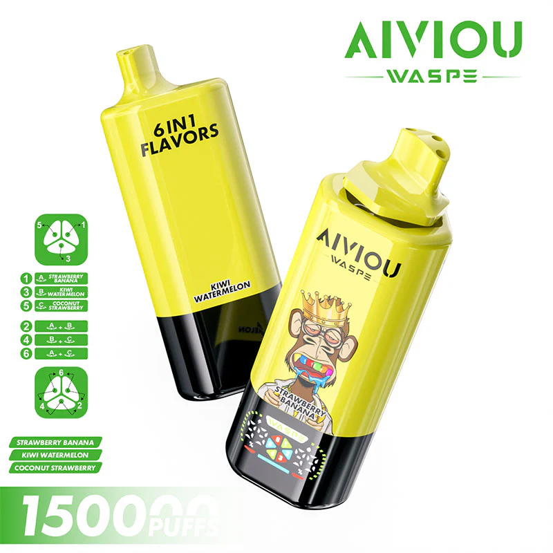 WASPE AIVIOU 150000 Puffs 6in1 Flavors Disposable Vape - Image 7